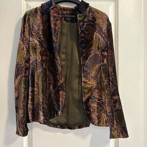 Ralph Lauren Black Label Paisley Velvet Blazer